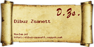 Dibuz Zsanett névjegykártya
