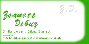 zsanett dibuz business card